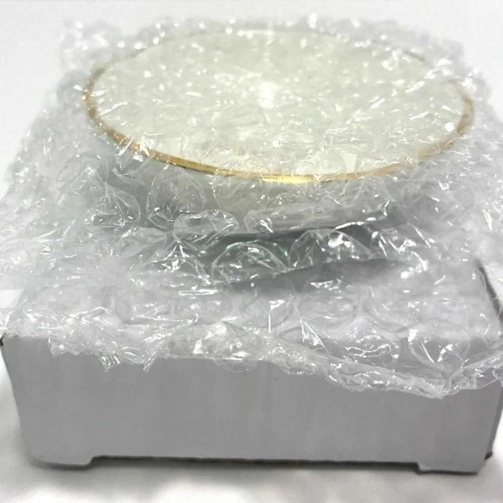 WEDDING PARTY FLOWER GIRL GIFT Sweet Trinket Dish Gold Rim Detail NEW FREE SHIP
